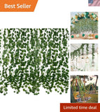Flexible Artificial Hanging Vines Ð 36 Pieces for Indoor/Outdoor Decoration Green Plant