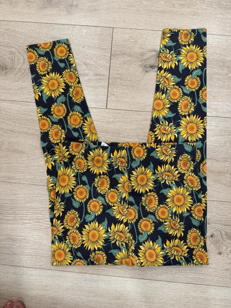 Kids Large 10/12 Sunflower Leggings for Girls New, Sunflower