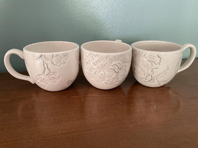 Edie Rose Hydrangea Mugs Set Of 3 Hydrangea