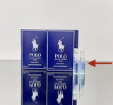 2 PCS))Polo Blue by Ralph Lauren Men EDT 0.04oz-1.2ml Spray New Sample Vial (C54 EDT