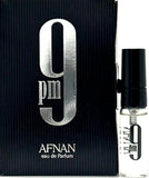 Afnan 9 PM Men Sample Vial 0.09 oz 3 ml Eau De Parfum Spray On Card EDP