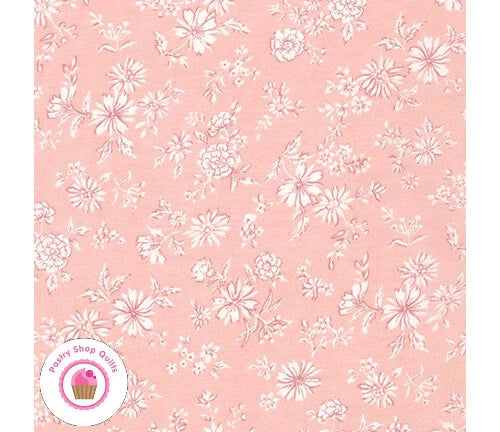 Kaufman PETITE LAWN 83030D2-2 Pink Floral SMOCKING Quilt Fabric Flowering Plants