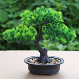 1pc 27cm Artificial Bonsai Plants Small Pine Tree Pot DŽcor Fake Plant for Table Green Plant