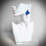 hydrangea flower earrings,genuine 925 sterling silver hooks,hand made in USA Hydrangea