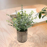 Small Potted Plants Greenery Artificial Potted Green Plant for Desk Home Green Plant