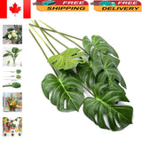 6 Pack Faux Tropical Palm Leaves - UV Resistant for Indoor & Outdoor Decor Green Plant