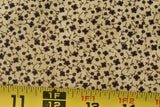 By 1/2 Yd, Brown Calico on Tan Quilt Cotton, Moda, Sandy Gervais, P6694 Flowering Plants