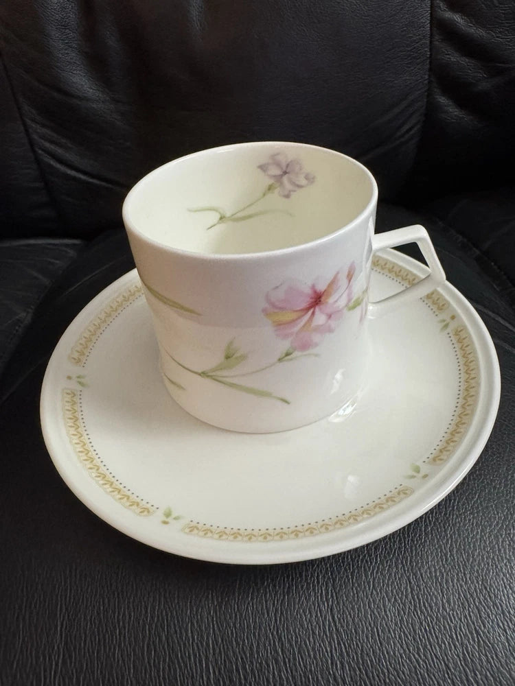Mikasa NatureÕs Garden Cup And Saucer Set, Carnation For The Month Of January Carnation