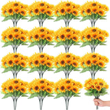 30 Bunches Artificial Sunflower Bouquet - 7 Heads Each, 11.8" High, Wedding & Ho Sunflower