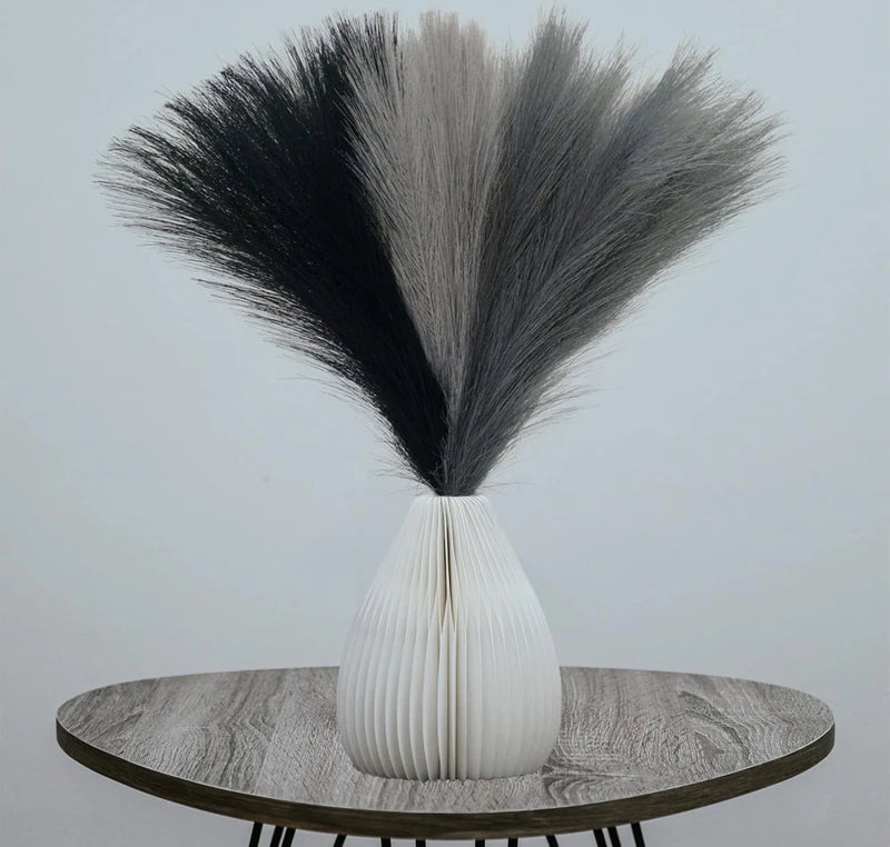 6 Pcs 17" Faux Dried Pampas Grass Decor, Fluffy Fake Small Pompas Artificial Bla Pampas Grass