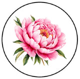 PINK PEONY FLOWER ENVELOPE SEALS LABELS STICKERS PARTY FAVORS Peony