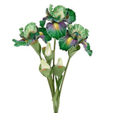3-Pack Artificial Iris Flowers with Flower Bud 17.7 Inch for Home [Green] Green Plant