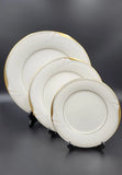 Noritake Fine China Japan Golden Lily Three Piece Plate Set EUC 7733 Lily