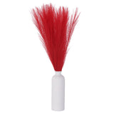 30PCS Faux Pampas Grass Decor, 24"/61cm Artificial Fluffy Grass Stems, Red Pampas Grass