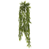 Mini Bamboo Hanging Bush Artificial Plant Home Decor Nearly Natural 43Ó Set of 2 Green Plant