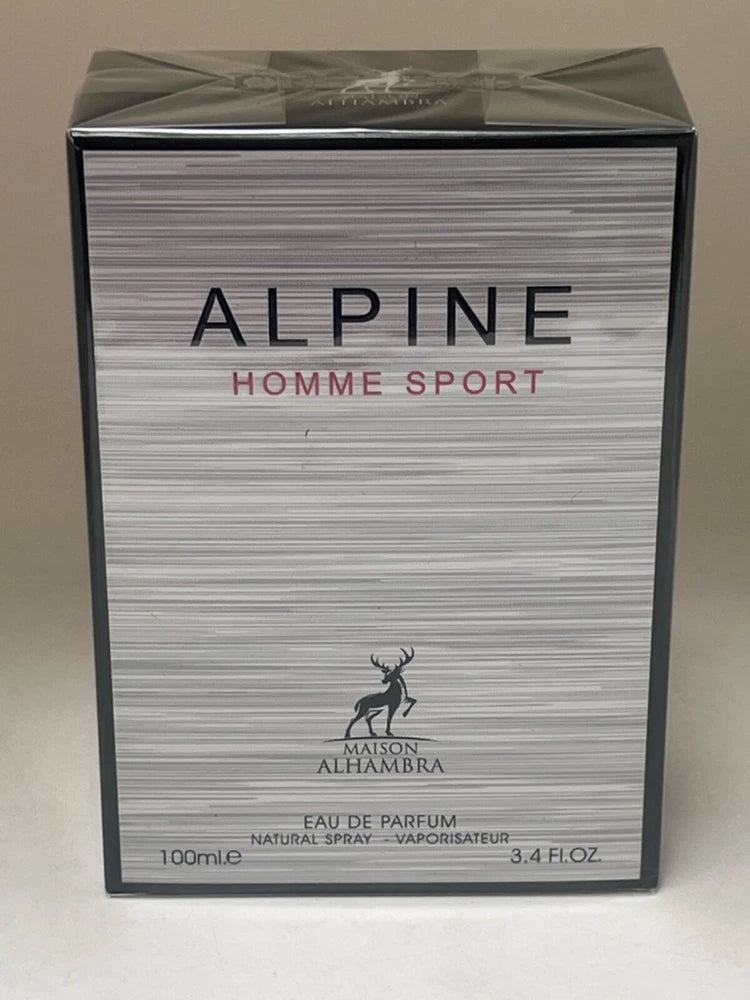 Alpine Homme Sport By Maison Alhambra  3.4/3.3 oz Edp Spray For Men New In Box EDP