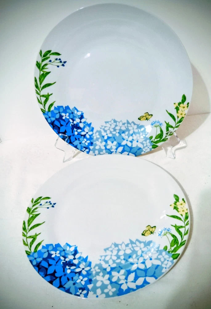 SET 2 New Royal Norfolk Butterfly Hydrangea 10.5"  Dinner Plates     325 Hydrangea