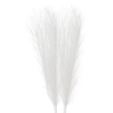 2Pcs Pampas Grass 17.7" Fake Pampas Grass for Wedding Decoration White Pampas Grass