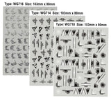 Geometric Figure Nail Sticker Moon Heart Flower Totem Rose Sunflower Decal 1JN2 Sunflower
