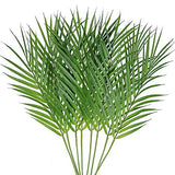 8 Pcs Artificial Areca Palm Leaves Stems Greenery Tropical Palm Tree Leaves Plan Green Plant