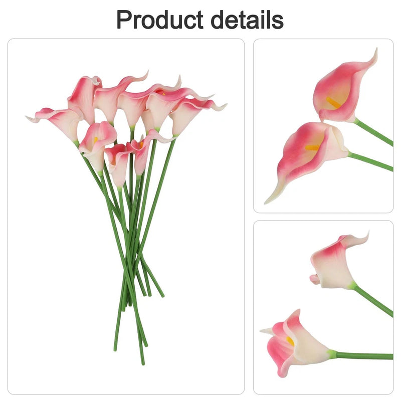 Elegant Calla Lily Faux Flowers Set of 10 for Stunning Home Decor 34cm Lily