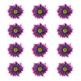 12 Pcs Artificial Daisies Flower Heads, Fake Chrysanthemum Heads, Plum Daisies