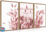 NCYEL 3 Pcs Rabbit Tail Grass Wall Art Pampas Grass Poster Bohemian Style Pic Pampas Grass