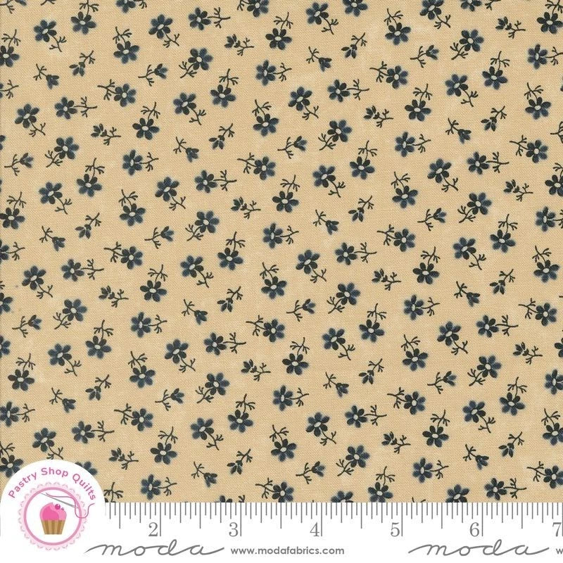 Moda DAISY LANE 9763 11 Beige Floral KANSAS TROUBLES Quilt Fabric Flowering Plants