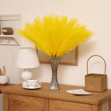 Wertuirk Yellow Faux Pampas Grass - 30pcs 24" Artificial Pampas Grass Pampas Grass