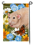 Summer Flowers Garden Flag - Light Cream Rat Garden Plants