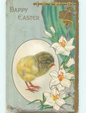 Divided-Back CHICK WITH EASTER LILY FLOWERS : make an offer o6423 Lily