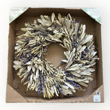 Garden Style Handcrafted Botanical Floral Dried Wreath Wall Decor Sage Lavender Dried Flower
