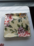 Maxcera Beautiful Floral Hydrangeas in Pink & Purple Square Serving Plate Hydrangea