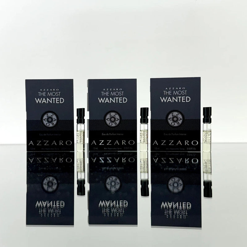 3pc)Azzaro The Most Wanted for Men 0.05oz-1.5ml EDP INTENSE Spr Sample Vial (C49 EDP