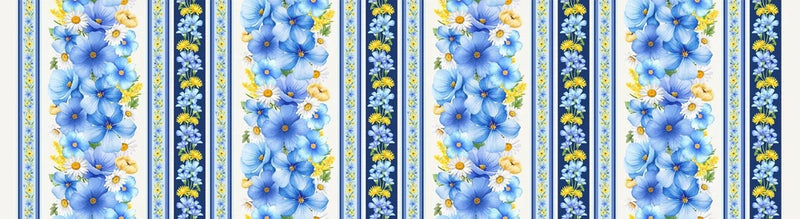 Floral Fabric By Yard Bee Kind Flower Stripe Cotton Timeless Treasures CD3257 Flowering Plants