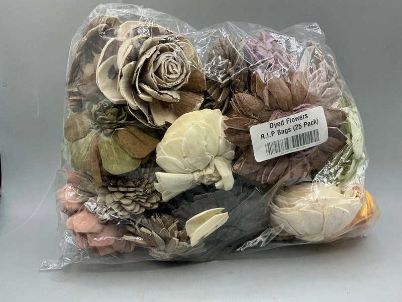 Sola Wood Flowers for Bouquets, Crafts, Weddings, Dyed Rip bag of 25 Carnation