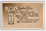c1910's Easter Joy Holy Cross Bloomed Lilies Flowers Posted Antique Postcard Lily