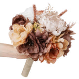 Wedding Bouquets for Bride Bridesmaid Artificial Peony Flower Bouquet Romanti... Peony