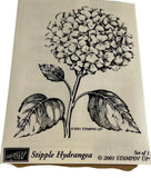 Stipple Hydrangea Rubber Stamp By Stampin Up! 2001 Floral Design Wood Mounted Cr Hydrangea