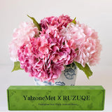 4 Pcs Real Touch Hydrangea Artificial Flower Lifelike 21'' Long Stem Latex Hy... Hydrangea