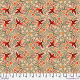 Carefree Cardinals, Pink - Adam Trest, Quilt Fabric 100% Cotton By The Yard Flowering Plants