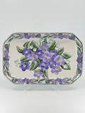 Vintage Andrea By Sadat Decorative Plate Hydrangea Lily Of The Valley Platter Hydrangea