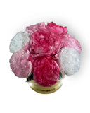 REAL 8 Real  Preserved Peonies in Gold Flower Box. New,  11"- 27.5 cm. Peony