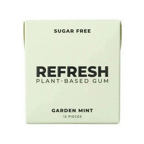 Plant-based gum box, sugar-free REFRESH Garden Mint, 12 pieces