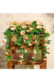 Wicker Park Cascading Faux Petunia in 20" Rectangular Planter Green Plant