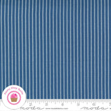 Moda NEWPORT 14937 15 Blue Stripe  MINICK & SIMPSON Quilt Fabric Flowering Plants
