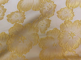 GOLD Floral Brocade Fabric (60 in.) Sold By The Yard Flowering Plants