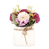 Fake Hydrangeas with Pot, Mini Hydrangea Artificial Flowers Artificial Plant Hydrangea