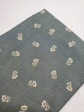 French General Fabric Cotton Slate Blue Floral Moda Sew Quilt FAT QUARTER Flowering Plants