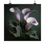 Lavender Calla Lilies Flower Art Print, Flower Painting, Flower DŽcor 04 Lily